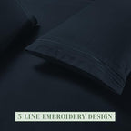 Elegant Comfort Luxury Soft 4-Piece 1500 Premium Hotel Quality Bed Sheet Set with Extra Deep Pockets 18-24 Inch, Wrinkle Free, Storage Pockets, Extra Deep Pocket 4PC Sheets, Twin XL, Black - Image 7