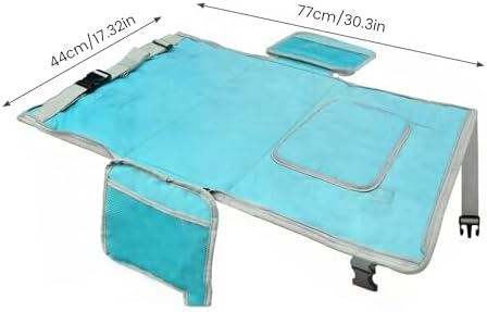 Inflatable Beds, Toddler Travel Bed, Toddler Airplane Bed, Portable Kids Airplane Seat Extender Travel with Pillow, Blue - Image 4