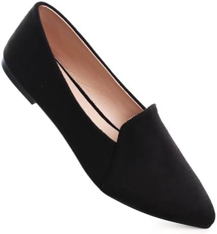 SAILING LU Women's Pointy Toe Ballets Flats PU Leather - Image 2