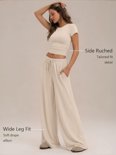 Trendy Queen Women's 2 Piece Matching Summer Lounge Set with Pockets - Image 3