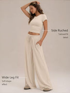 Trendy Queen Women's 2 Piece Matching Summer Lounge Set with Pockets - Image 3