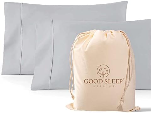 1000 TC King Pillowcases Set of 2 100% Egyptian Cotton Pillow Cases by GoodSleepBedding