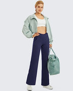 G4Free EverGoing Wide Leg Yoga Pants for Women Crossover Waist with Pockets - Image 2
