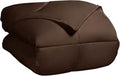SUPERIOR All Season Reversible Down Alternative Comforter, King, Chocolate by SUPERIOR