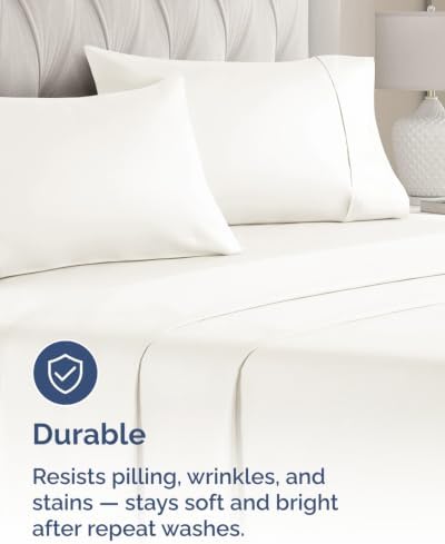 King Pillow Cases - 10 Pack Pillowcase Covers - 20" x 40" (Antique White) - Image 4