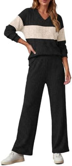 RUMIA Lounge Sets for Women Cozy Travel Matching Sweater Fall Outfits - Image 4