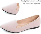 SAILING LU Women's Pointy Toe Ballets Flats PU Leather - Image 3