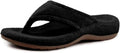 BCSTUDIO Women's Orthopedic Flip Flop Fuzzy Slippers with Arch Support by BCSTUDIO
