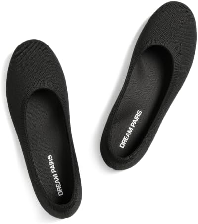 DREAM PAIRS Women's Dress Knit Ballet Comfort Flats by DREAMPAIRS