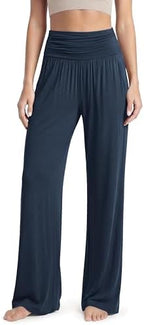 ODODOS Women's Wide Leg Palazzo Lounge Pants with Pockets Light Weight Loose Comfy Casual Pajama Pants-26/28/30"/32" Inseam by ODODOS