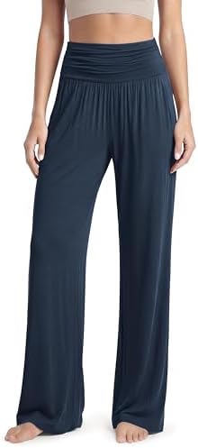 ODODOS Women's Wide Leg Palazzo Lounge Pants with Pockets Light Weight Loose Comfy Casual Pajama Pants-26/28/30"/32" Inseam by ODODOS