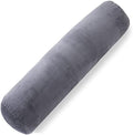 1 MIDDLE ONE Body Pillow for Adults, Bolster Pillow with Removable Velvet Cover, Long Round Cervical Roll Pillow, 35 x 7.87 Inches, Grey by 1MIDDLEONE