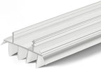 Pushglossy 1 Pcs Door Bottom Seal with Vinyl Fins Threshold Strip,White by Pushglossy