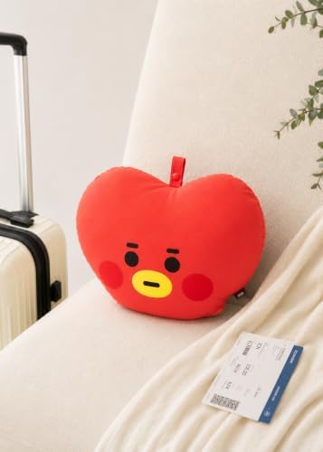 LINE FRIENDS Official BT21 Baby Tatton Reversible Neck Pillow - TATA, 2-Side Travel Neck Pillow Cushion for Airplane, Road Trip Essentials, Kpop Merch, Gift for Girls and Kpop Fans, 1 Count - Image 2