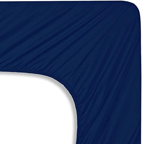 Mocassi Queen Sheet Set - Luxury Hotel 1800 Premier Bedding Sheets & Pillowcases - Ultra Soft Breathable & Cooling Bed Sheets - Deep Pocket - Wrinkle Resistant - 4 Piece Set - Queen, Navy Blue - Image 5