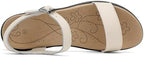 Women's Classic Flat Sandals Leather Open Toes Memory Foam One Band Ankle Strap Adjustable Slip On Shoes - Image 5