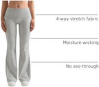 MOOSLOVER Women Flare Leggings Fold Over Bootcut Yoga Pants Casual Y2K Lounge Pants Comfy Cotton Leggings - Image 4