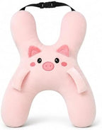 Ride Nuzzle Pillow, Plush Animal Car Travel Cushion with Adjustable Headrest Strap for Passenger Seats，Pink by Unknown