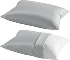 NTBAY Toddler Pillows with Pillowcases Set, 4 Piece 13 x 18, Light Grey by NTBAY