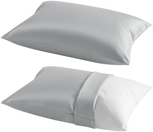 NTBAY Toddler Pillows with Pillowcases Set, 4 Piece 13 x 18, Light Grey by NTBAY