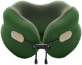 QUQUQ Travel Neck Pillow for Sleeping U-Shaped Pillow Can Be Stored As A Slow-Rebound Airplane Travel Comfortable(Green) by Unknown