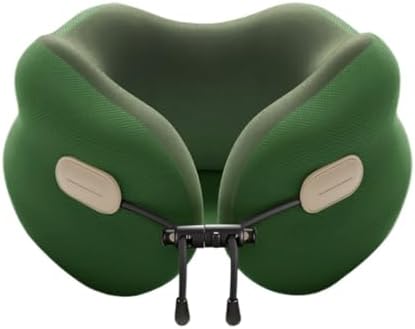 QUQUQ Travel Neck Pillow for Sleeping U-Shaped Pillow Can Be Stored As A Slow-Rebound Airplane Travel Comfortable(Green) by Unknown