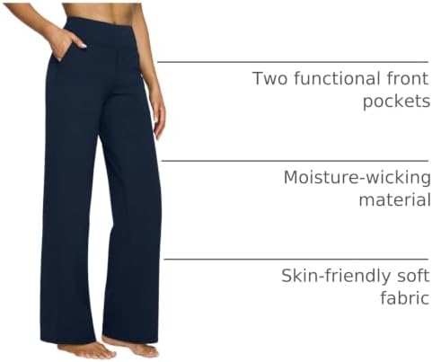 G4Free Yoga Pants for Women Wide Leg Pants with Pockets High Waisted - Image 4