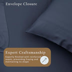 TOSMO Luxury Pillow Case Set of 2 - Cooling Viscose Derived from Bamboo - Oeko-TEX, Breathabl Silky Soft Pillow Cases with Envelope Closure (Queen, Slate) - Image 6