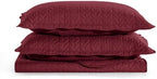 Twin Quilt Set Bedspread Coverlet Microfiber Bedding Leaf Red 68x86 - Image 6