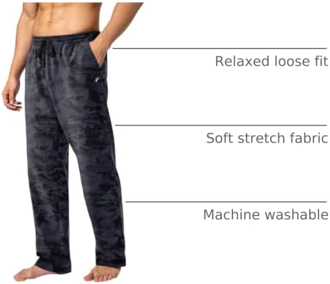 Pudolla Men's Cotton Yoga Sweatpants Athletic Casual Pants with Pockets - Image 4