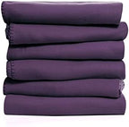 Fleece Throw Blanket Set Bulk for Travel Kids Outdoor Wedding Pet (Purple, Pack of 6 50x60 Inches) - Image 2