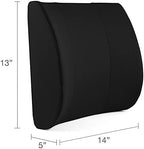 DMI Memory Foam Lumbar Pillow Support Pillow Back Support Chair Cushion with Strap for Better Posture and Easing Back Pain, Black - Image 6