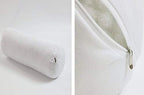 PU Leather Waterproof Long Bolster Cervical Pillow Round Roll Cylinder Bolster Neck Pillow Waist Back Pillow Creative Feet Support Cushion (Khaki, 18×50cm) - Image 2
