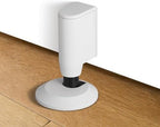 3 Pack Magnetic Door Stopper, Retractable Magnet Floor Door Stop with 0.4 in (10mm) Extension Base, Adhesive Door Magnetic Catch, Door Holder for Gaps Up to 1.4 in (35mm), White WT-3 by BakBoHardware
