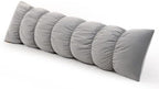 Pat. Pend. Full Body Pillow for Adults, 59 Inch, Zinc Gray by Ailuteie