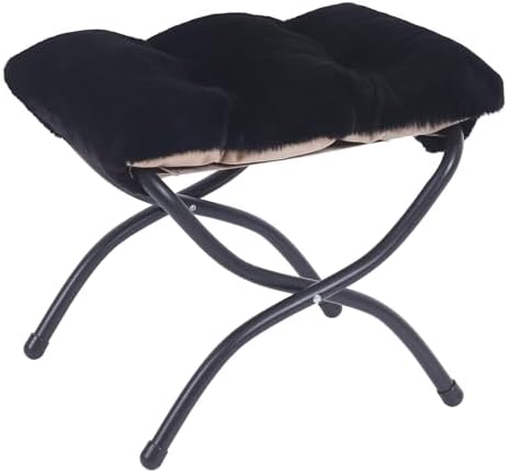 LITA Folding Ottoman, Foldable Footrest Stool, Portable Small Foot Stool for Couch, Collapsible Foot Rest Ottoman for Sofa, Accent Padded Ottomans for Lazy Chair, Living Room, Bedroom by LITA