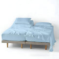 ARlinen 5PC Split King Sheets for Adjustable Bed, 15-Inch Deep, Light Blue by ARlinen