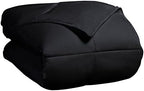 SUPERIOR All Season Reversible Down Alternative Comforter, Twin XL, Black by SUPERIOR