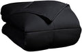 SUPERIOR All Season Reversible Down Alternative Comforter, Cal King, Black by SUPERIOR
