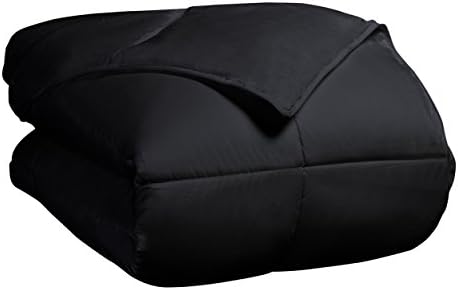 SUPERIOR All Season Reversible Down Alternative Comforter, King, Black - Image 4