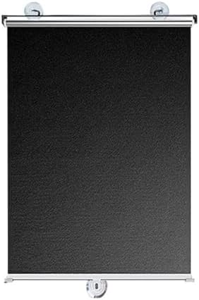Blackout Roller Window Shades, Cordless Blinds No Tools No Drill Pull Down Window Shades W 12 16 18 24 28 31in, Thermal Insulated Fabric UV for Home, Office, Bedroom(Black,23" W x 36" H) by Unknown