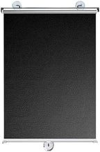 Blackout Roller Window Shades, Cordless Blinds No Tools No Drill Pull Down Window Shades W 12 16 18 24 28 31in, Thermal Insulated Fabric UV for Home, Office, Bedroom(Black,23" W x 42" H) by Unknown