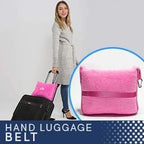 BlueHills Premium Soft Mini Plush Travel Blanket Value Pack Set of 2 - Airplane Travel Essential Flight Blanket Throw in a case with Strap Compact for Car Plane Travel Gift – Pink and Navy Blue. - Image 4