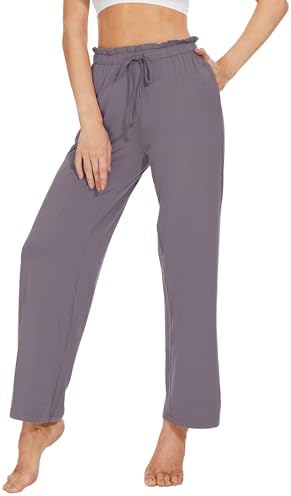 WiWi Pajama Pants for Women Viscose from Bamboo Super Soft Wide Leg Cooling Sweatpants Drawstring Bottoms Sleep Pj Pant S-XXL - Image 3