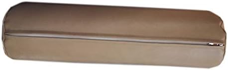 PU Leather Waterproof Long Bolster Cervical Pillow Round Roll Cylinder Bolster Neck Pillow Waist Back Pillow Creative Feet Support Cushion (Khaki, 18×50cm) - Image 5