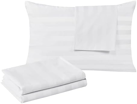100% Egyptian Cotton King Size Pillow Protectors with Zipper Set of 4 by ShunjieHome