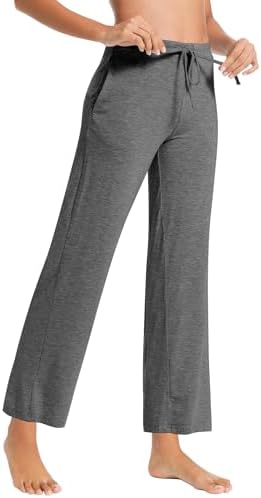 WiWi Pajama Pants for Women Viscose from Bamboo Super Soft Wide Leg Cooling Sweatpants Drawstring Bottoms Sleep Pj Pant S-XXL - Image 4