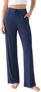ODODOS Women's Lounge Pants with Pockets Drawstring Lightweight Loose Comfy Casual Pajama Pants-28/30" Inseam by ODODOS