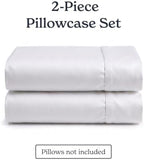Beckham Hotel Collection Pillowcases King Size Set of 2, Cool Touch Cotton Sateen Fabric, 500TC, Silky Smooth & Soft, Open End, White - Image 5
