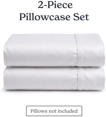 Beckham Hotel Collection Pillowcases King Size Set of 2, Cool Touch Cotton Sateen Fabric, 500TC, Silky Smooth & Soft, Open End, White - Image 5